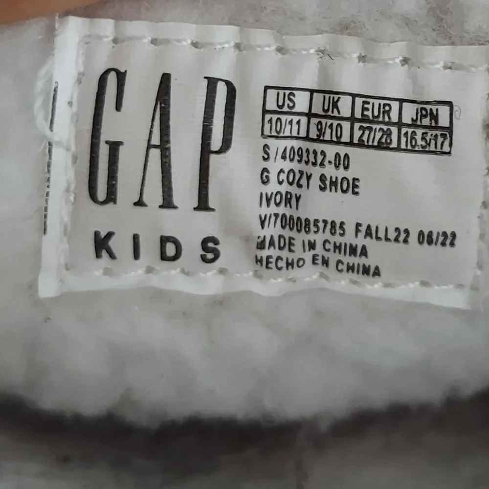 Gap Sherpa Clogs Ivory Beige Heather Size 10/11